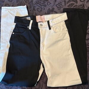 REVICE Black and white Denim Pants